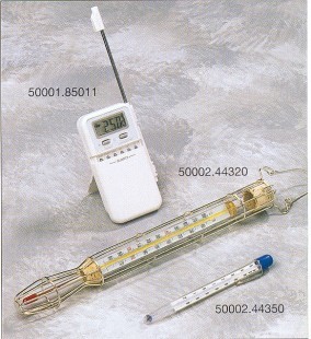 Sugar, dough, digital thermometer