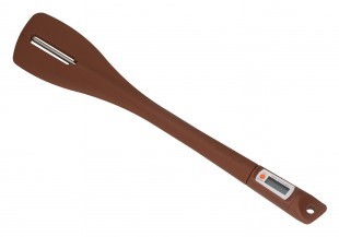 Spatula with thermometer