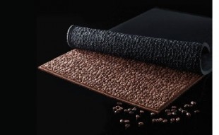 Kávébab mintájú csokiöntő lap (60x40) peremmel /coffee mat /