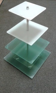 Rectangular cake stand.