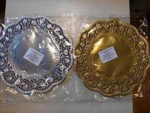 Golden-silver doilies