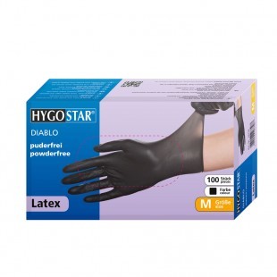 Disposable glove , black, latex