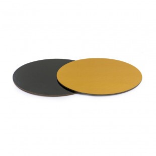 Round cake boards gold/black Thickness 0,3 cm Ø 28 cm
