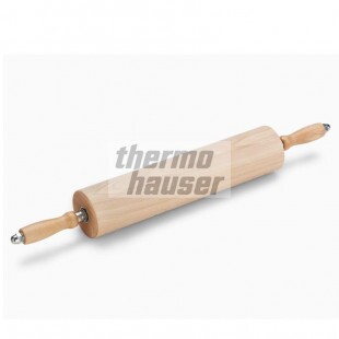 Wooden rolling pin with bearings