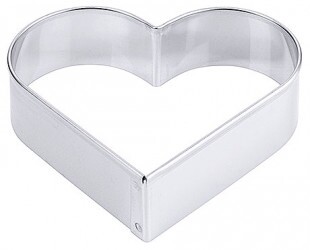 Plain heart pastry cutter 5/3 cm INOX