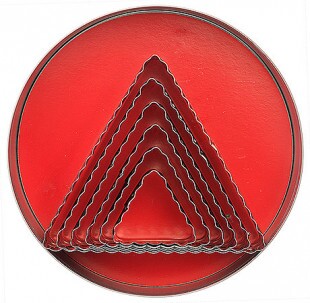 Kiszúró háromszög kétoldalas sima/hullámos - rozsdamentes