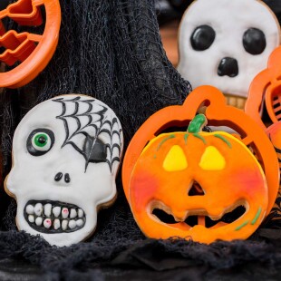 Halloweeni kiszúró készlet, 2db-os (tökfej + szellem)