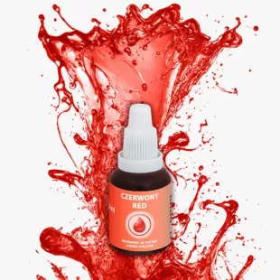 ÉTELFESTÉK FOLYÉKONY VÍZBÁZISÚ "AIRBRUSH-HOZ" # 20ml #PIROS