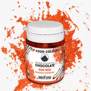 Ételfesték por zsírban oldódó (csokoládé) napvörös, 20 g.