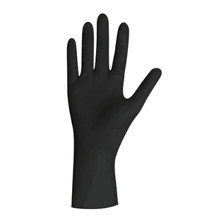 Disposable glove , black, latex