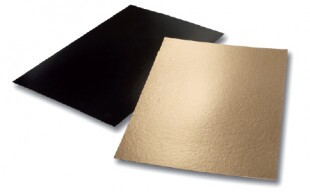 Cake board gold/black square