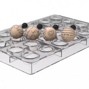 Bon-Bon forma+ 4db pecsét (Kit semisfera01 &amp; Choco stamp C) - Valentin-nap