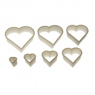 Cutter set, heart 9 pce