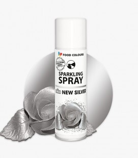 Színes metál spray Új Ezüst/New Silver (élelmiszeripari)