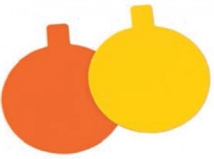 Kerek füles desszert alátét - narancs/citrom