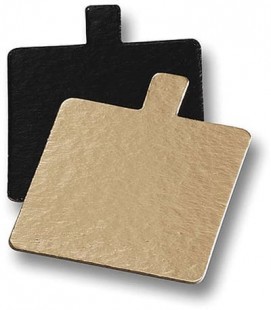 Gold/black under cake boards with tab